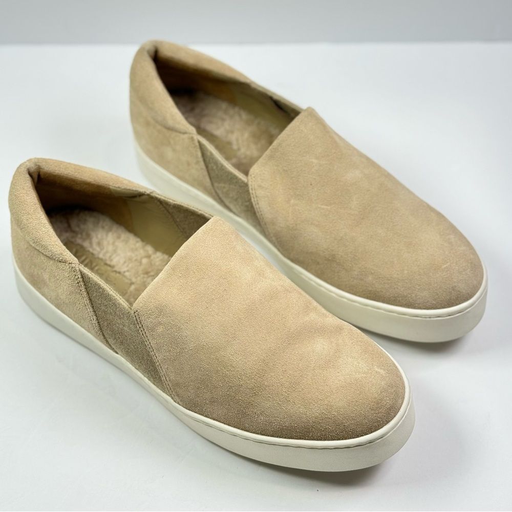 Vince Women's Tan Warren Platform Slip-On Shoes Size 8.5